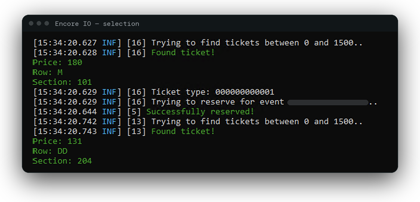 Selection by parameters